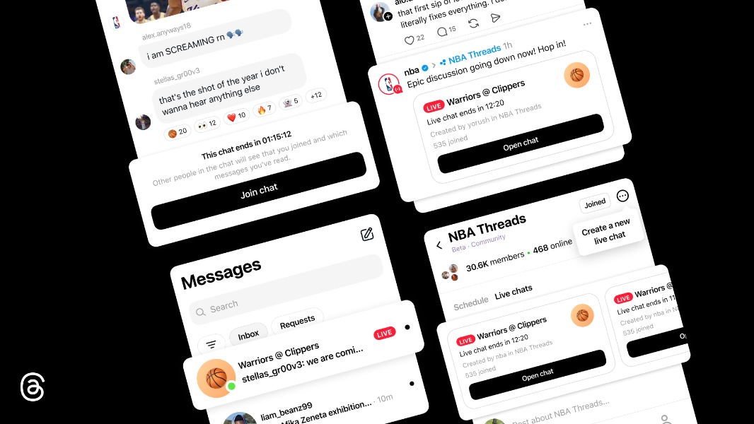 Threads Launches Public Group Chats for Live Events